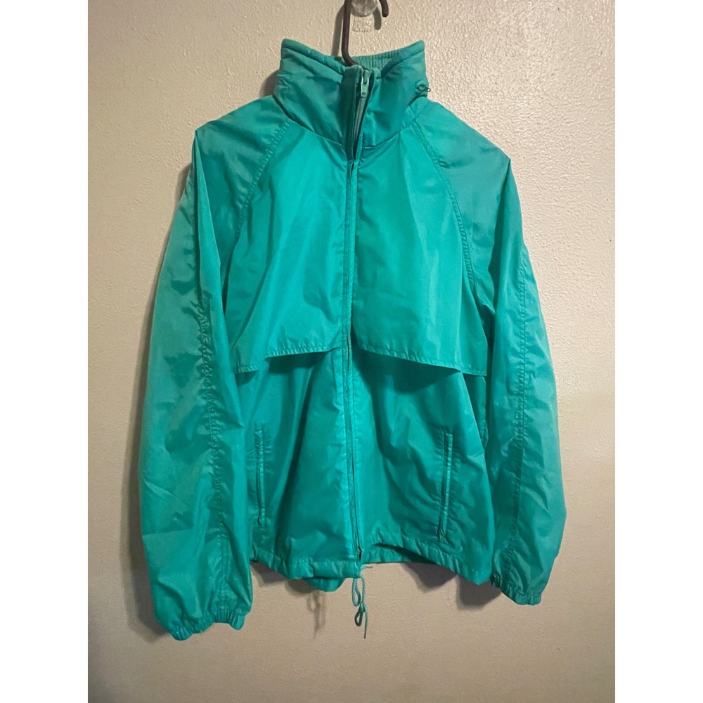 Vintage Golden Bear Unisex Teal‎ Nylon Windbreaker Jacket Size M